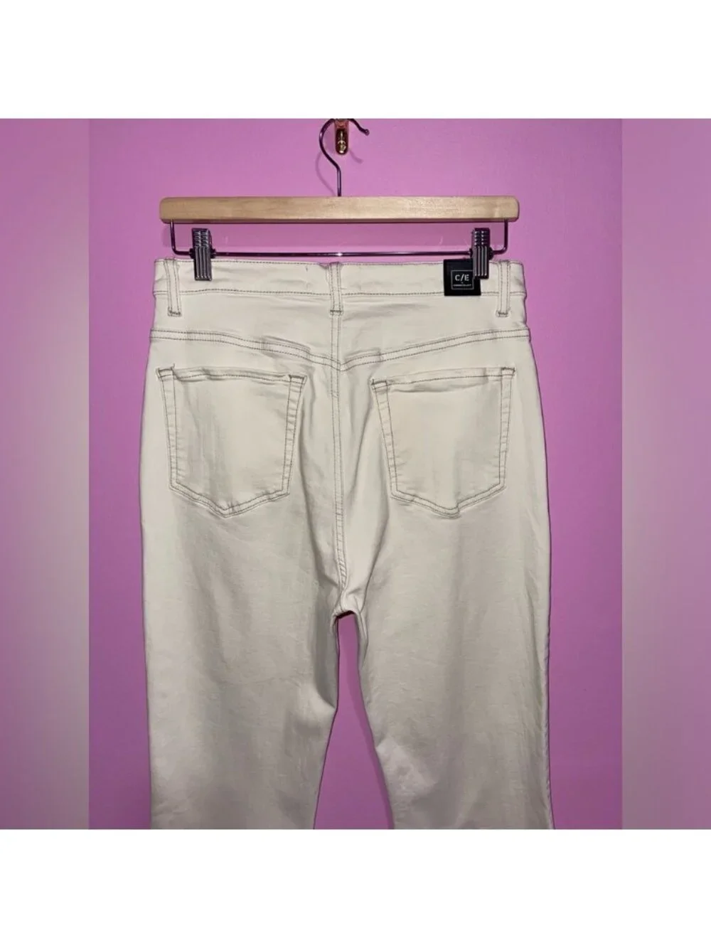 Current/Elliott Jeans Women’s Size 31 Off-White Denim Bootcut High Waisted - Picture 9 of 11